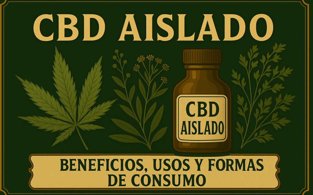 CBD aislado: beneficios, usos y formas de consumo ilustrados con estilo vintage Preguntar a ChatGPT