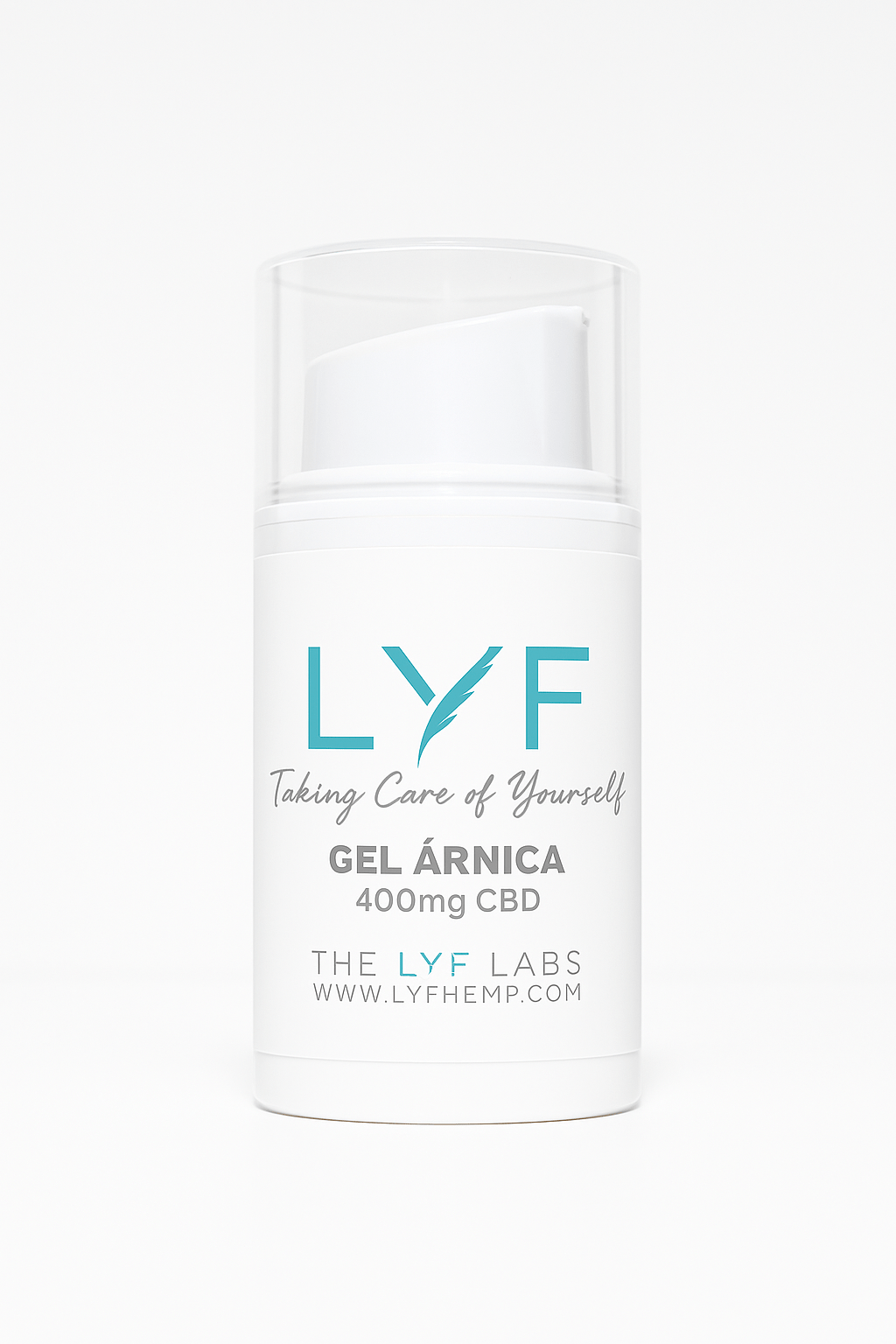 Envase de Gel Árnica con 400 mg de CBD de THE LYF LABS, ideal para aliviar músculos y articulaciones