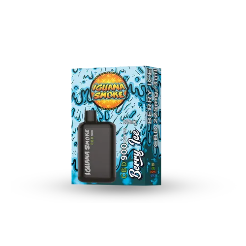 Caja del vape CBD Iguana Smoke sabor Berry Ice con 225mg de CBD