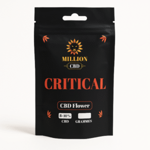 Bolsa Million CBD White Widow 1200x1200 px, fondo blanco con sombra ligera. Flores CBD White Widow 8-10% aroma herbal y especiado – CBD Perejil