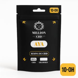 Envase Million CBD AYA versión 10-OH, resina de cáñamo con CBD
