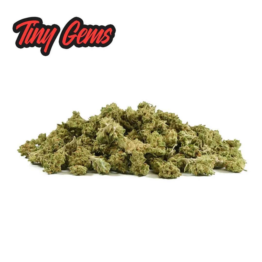Mini buds CBD Tiny Gems 25 g – Only CBD, cogollos popcorn OG Kush verde intenso