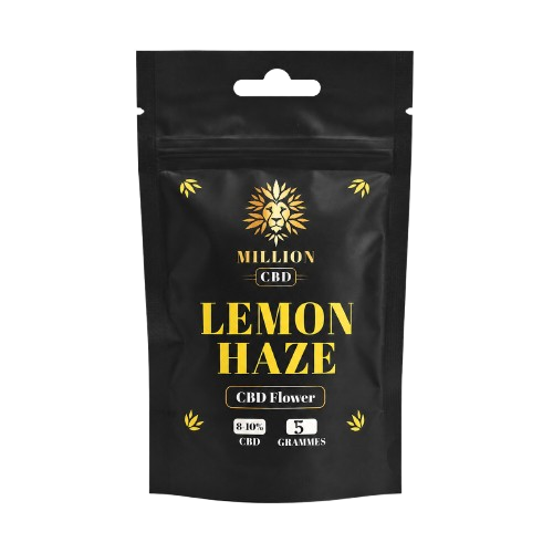 Envase Lemon Haze CBD Flower Million CBD sin fondo