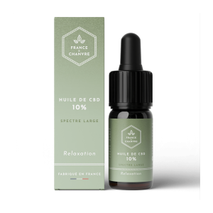 Aceite CBD 10% Le Chanvrier Francais en frasco de 10 ml con gotero