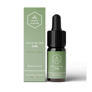 Aceite CBD 15% Le Chanvrier Francais en frasco de 10 ml con gotero