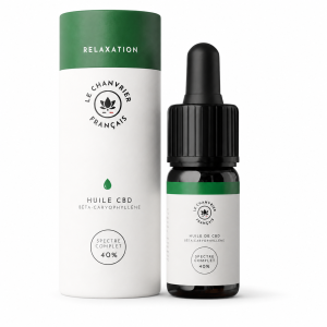 Aceite CBD 40% Le Chanvrier Francais en frasco de 10 ml con gotero
