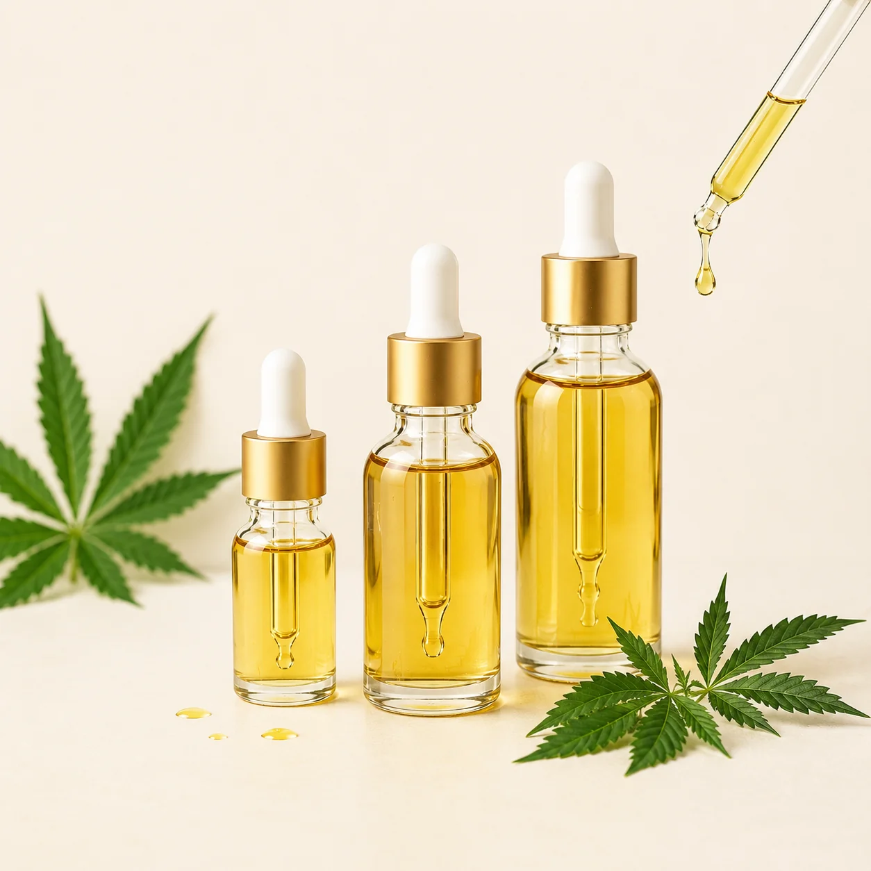 Botellas de aceite CBD