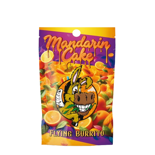 Envase Mandarin Cake Flying Burrito hash CBD