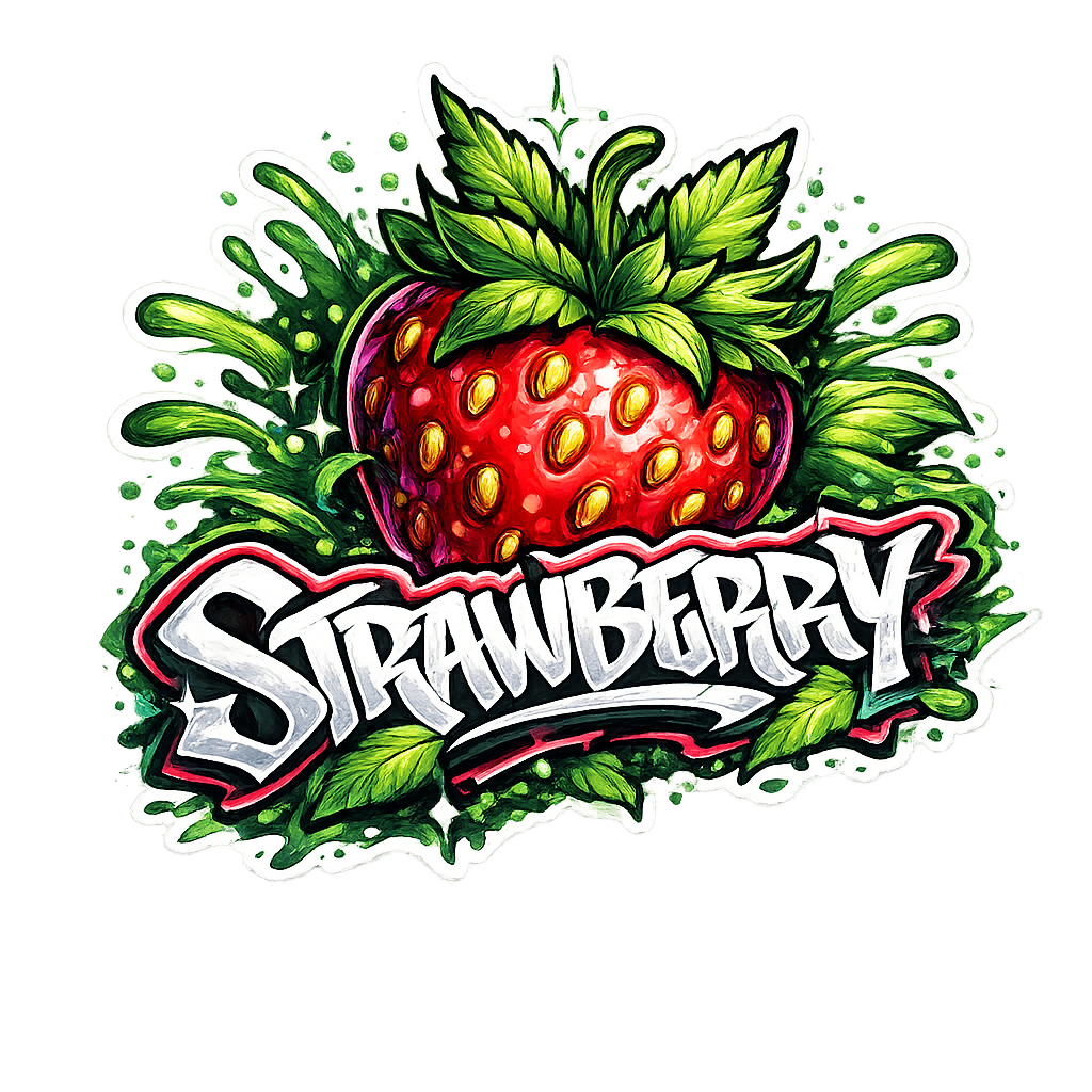 Gr?fico Strawberry Naturwest CBD para cabecera de marca