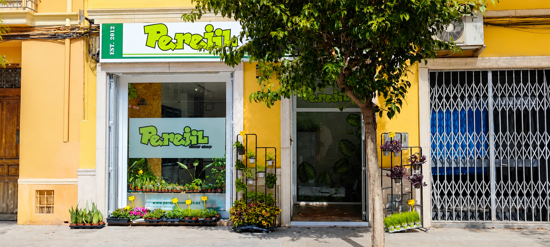 Fachada de Perejil Grow Shop en Requena
